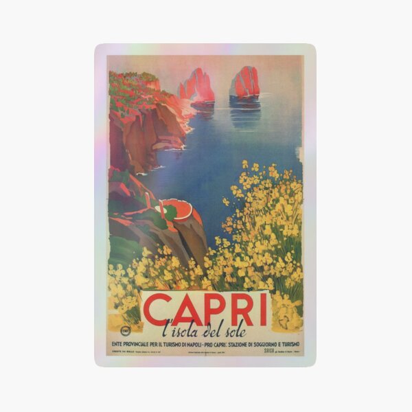 絵画 CARTUSIA CAPRI vintage poster Framed Vintage Italian Advertising Carthusia Profumi di