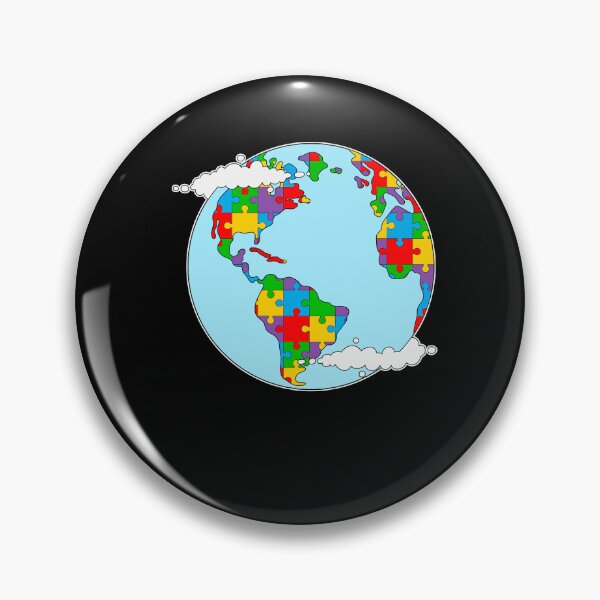 Item preview, Autism Awareness Earth Puzzle Pieces designed and sold by AlexaTees.
