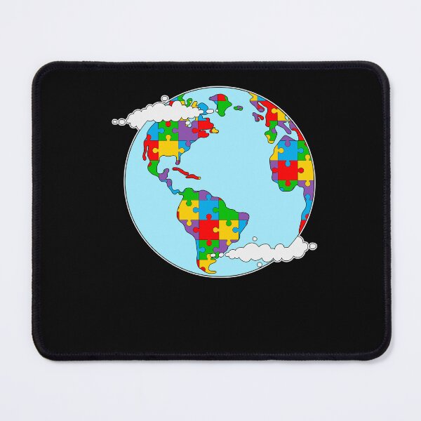Item preview, Autism Awareness Earth Puzzle Pieces designed and sold by AlexaTees.