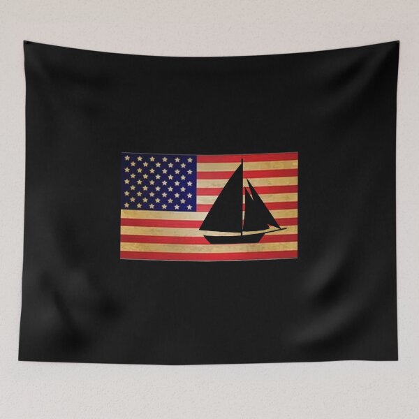 Item preview, sailing usa flag designed and sold by rachidhaz.