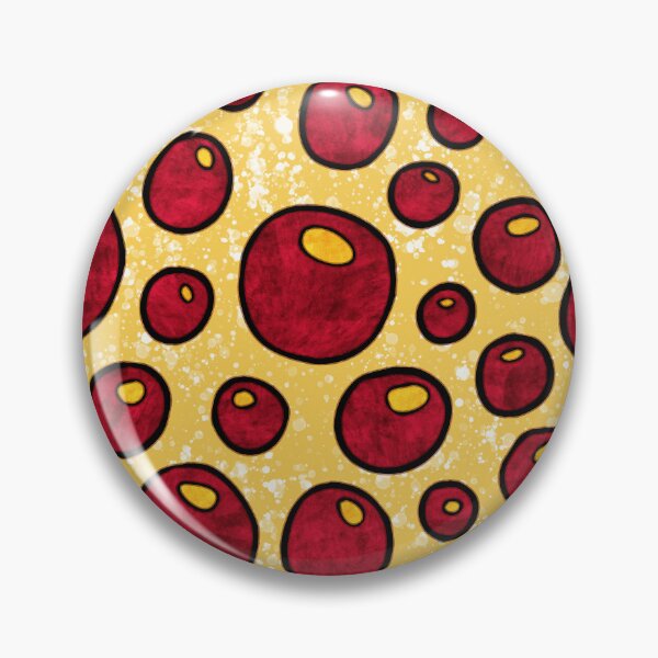 Item preview, Graphic red bubbles pattern, bold red and mustard yellow abstract bubbles designed and sold by NadiaChevrel.