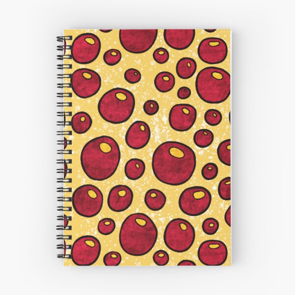 Item preview, Graphic red bubbles pattern, bold red and mustard yellow abstract bubbles designed and sold by NadiaChevrel.