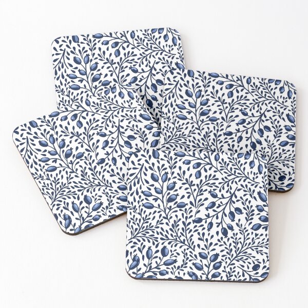 Item preview, Miniature Print Cobalt Blue berry designed and sold by Sharilea.