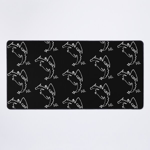 Item preview, Simple White Dragon Ink Logo with DC Initials - Black designed and sold by DevinCrystie.