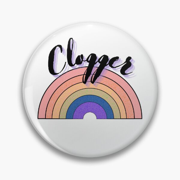 Item preview, Clogger over rainbow, black letters designed and sold by SherylThomas223.