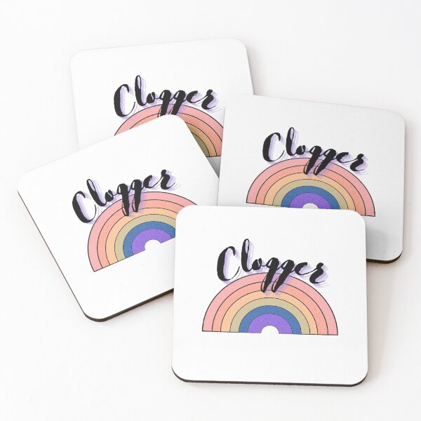 Item preview, Clogger over rainbow, black letters designed and sold by SherylThomas223.