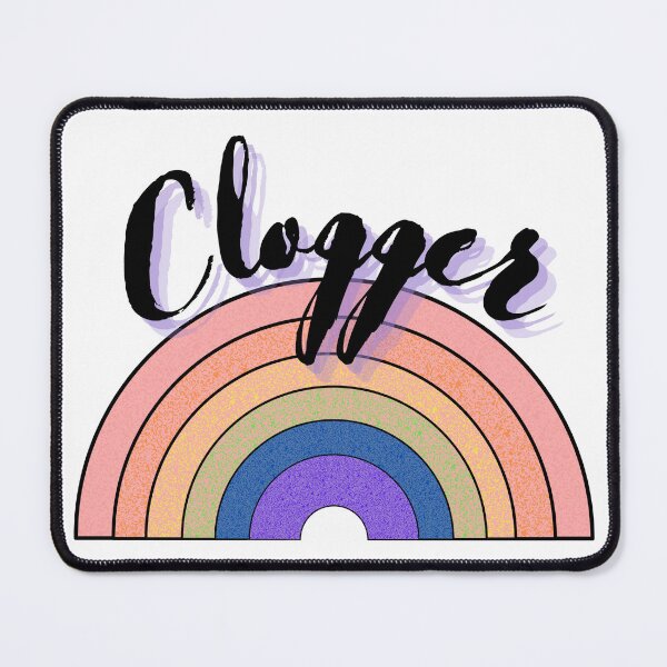 Item preview, Clogger over rainbow, black letters designed and sold by SherylThomas223.
