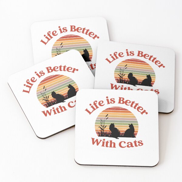 Item preview, Life is Better with Cats Vintage designed and sold by HappyLifeCreate.