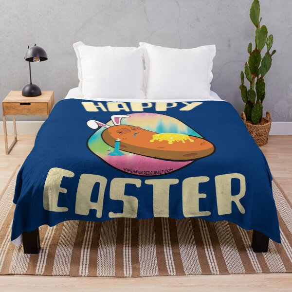 Item preview, Happy Easter-Funny Stoner Cartoon-Baked Potato Smoking Weed From A Bong-Tie Dye Easter Egg designed and sold by YomeHayin.