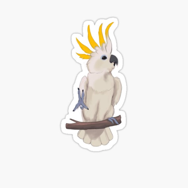 Item preview, Macy the Sulphur-crested cockatoo designed and sold by lionartprints.