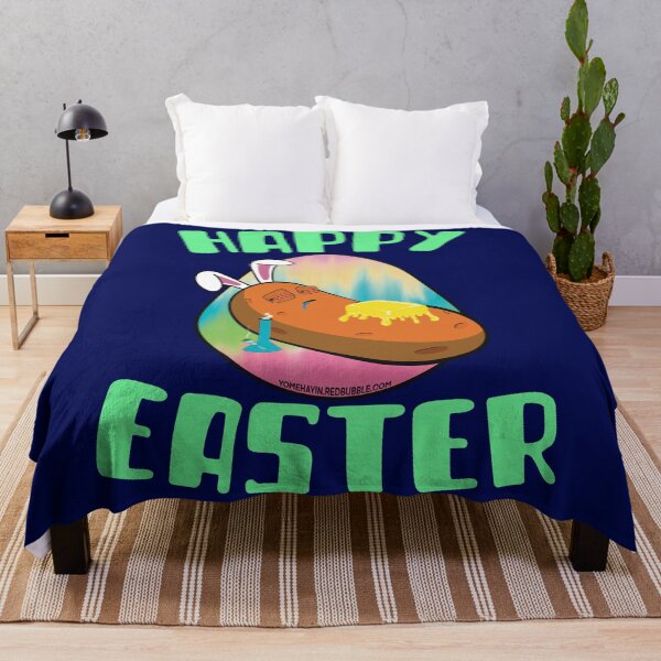 Item preview, Happy Easter-Funny Stoner Cartoon-Baked Potato Smoking Weed From A Bong-Tie Dye Easter Egg designed and sold by YomeHayin.