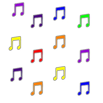 Artwork thumbnail, Colorful Musical Notes by RioCariocaClub