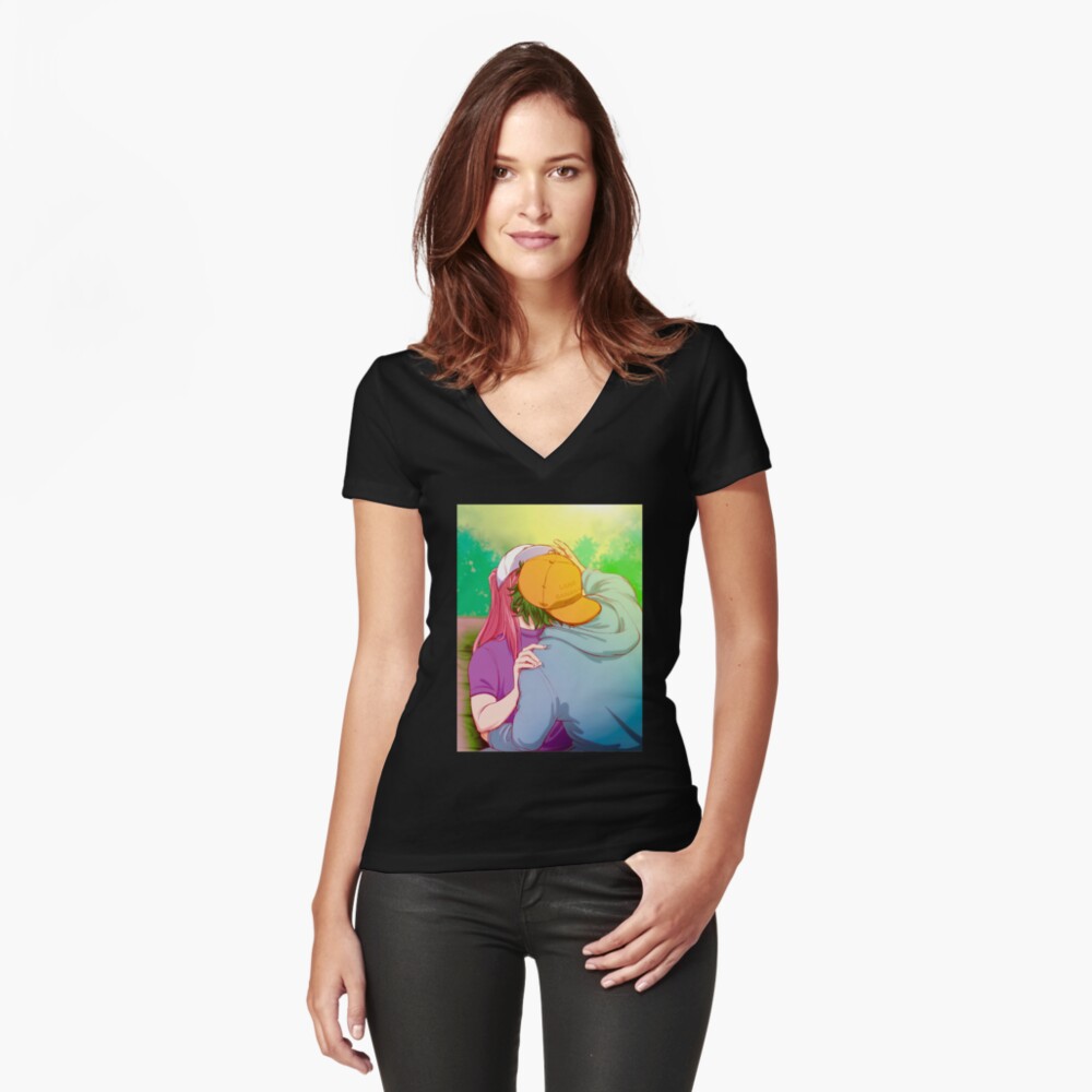 Item preview, Fitted V-Neck T-Shirt designed and sold by lanabanana95.
