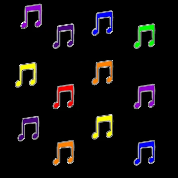 Artwork thumbnail, Rock Colorful Musical Notes by RioCariocaClub