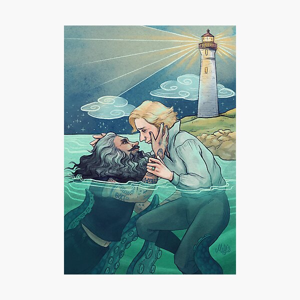 Item preview, The Lighthouse and the Kraken designed and sold by Alex-Molly.