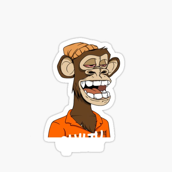 Side-Eye Monkey Sticker for Sale by Stephanie J