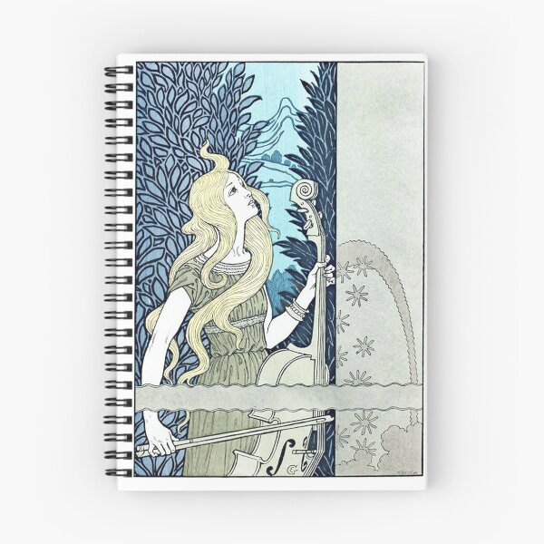 Item preview, Woman with Cello by Eugene Grasset - Vintage Art designed and sold by RickE.