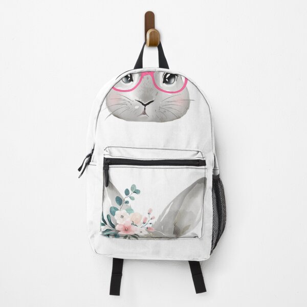 Item preview, Cute Bunny Face With Pink Glasses, Easter Rabbit Floral designed and sold by RobertVandivier.