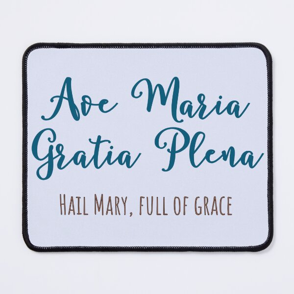 Item preview, Ave Maria Latin Hail Mary Minimalist Latin English Prayer designed and sold by IceCreamMuseum.