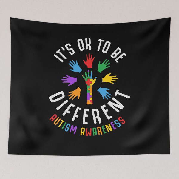 Item preview, It's Ok To Be Different Autism Awareness Support Puzzle Hands designed and sold by AlexaTees.