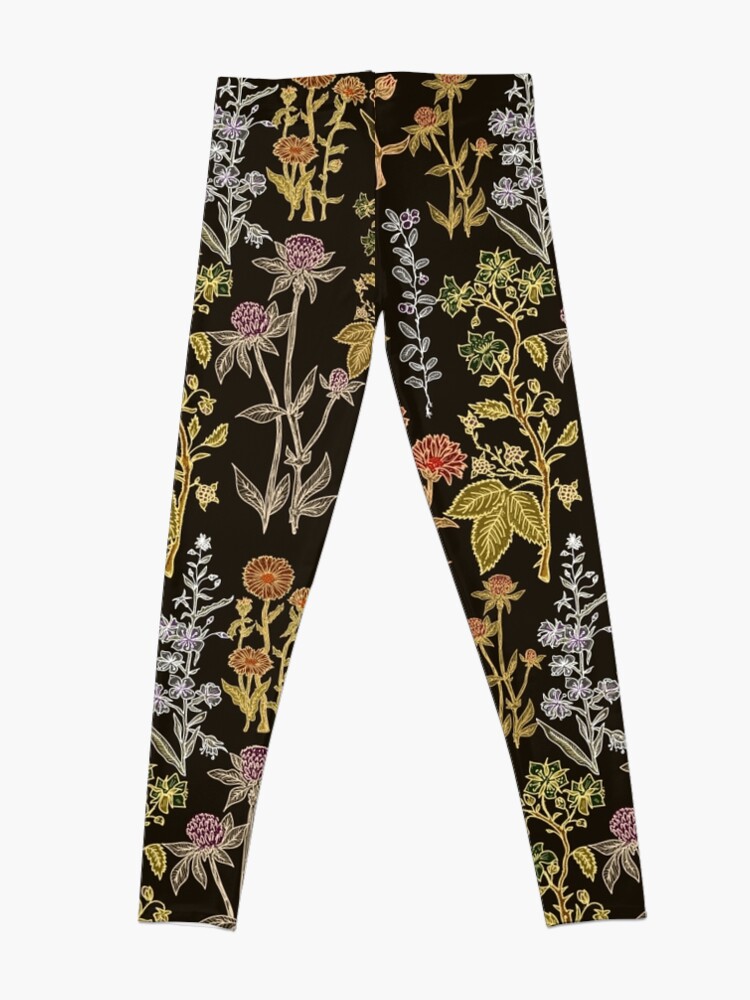 Alternate view of Plants on black Leggings