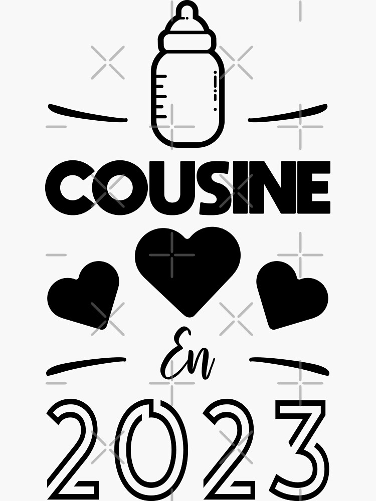 Futur Cousin / Cousine / Bébé / Naissance / Baby' Autocollant