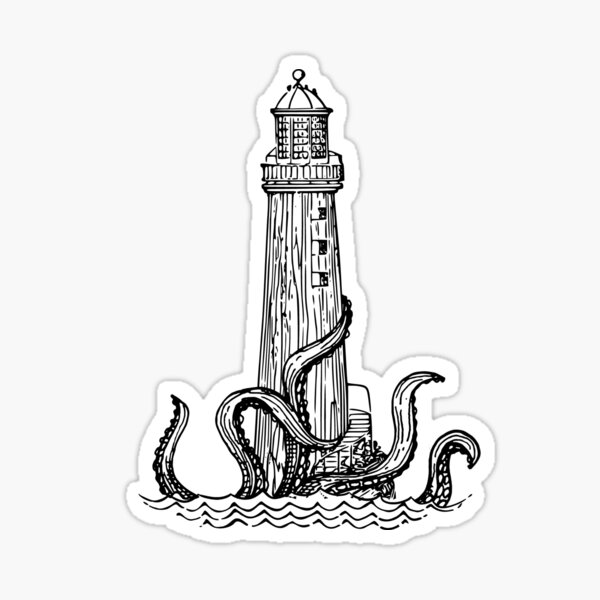 le phare & le kraken Sticker