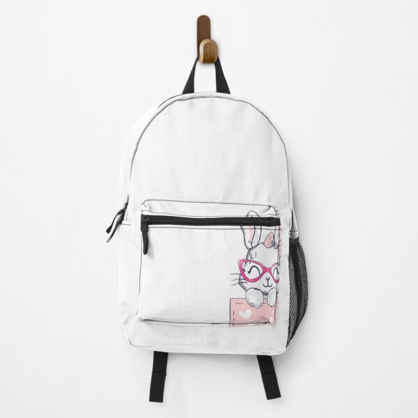 Item preview, Cool Rabbit bunny with glasses sitting in a pink pocket designed and sold by RobertVandivier.