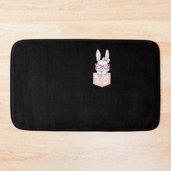Item preview, Cool Rabbit bunny with glasses sitting in a pink pocket designed and sold by RobertVandivier.