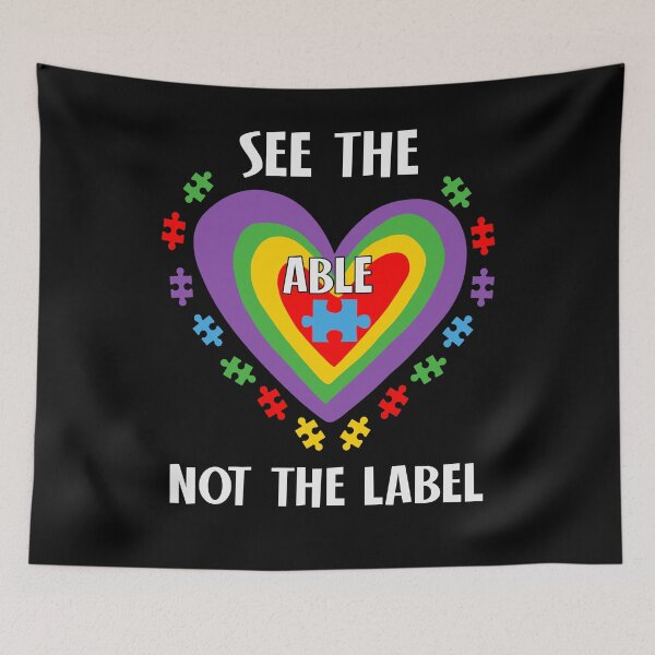 Item preview, See The Able Not The Label Autism Awareness Puzzle Heart designed and sold by AlexaTees.