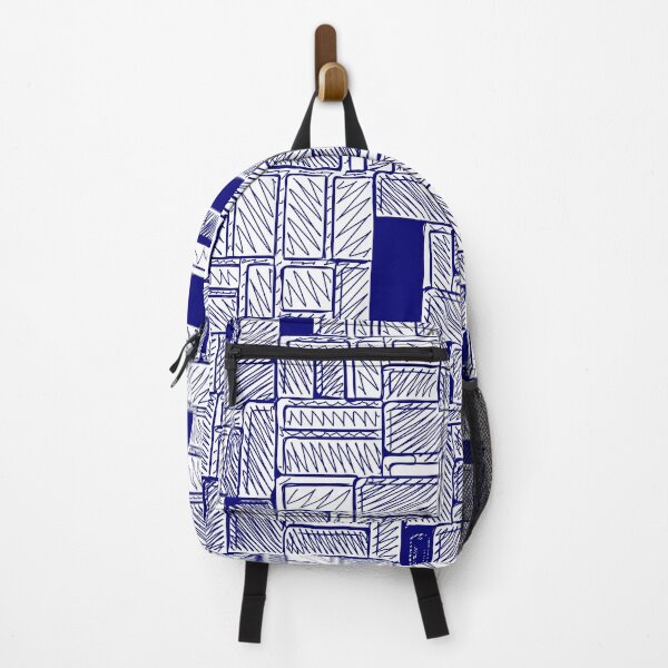 Artikelvorschau, Sketchy Navy Blue Bricks Pattern Design entworfen und verkauft von patternsoup.