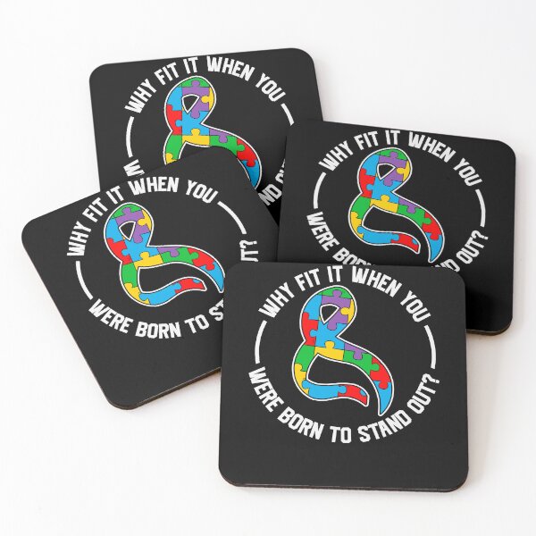 Item preview, Why Fit In When You Were Born To Stand Out Autism Awareness Puzzle  designed and sold by AlexaTees.