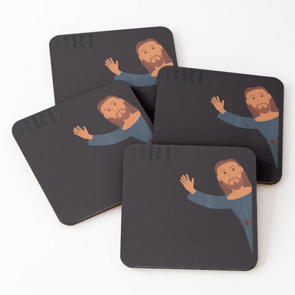 Item preview, Funny Easter BRB Jesus, Funny Religious Sneaky Waving Jesus designed and sold by RobertVandivier.