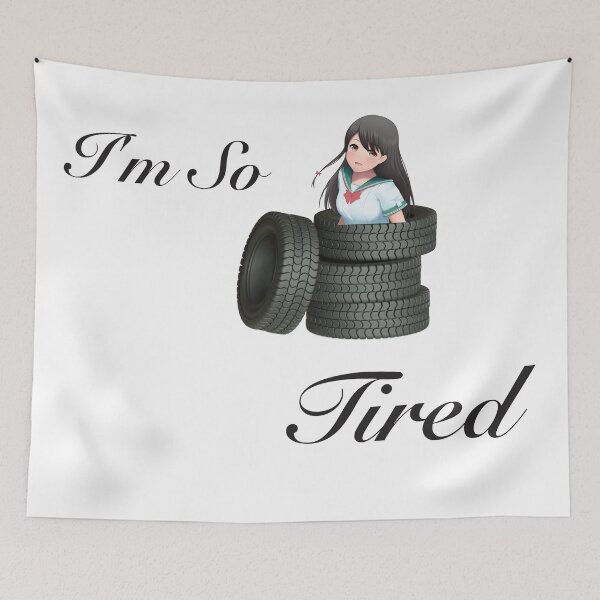 Item preview, I'm So Tired Woman- Funny Illustration designed and sold by GnuArt.