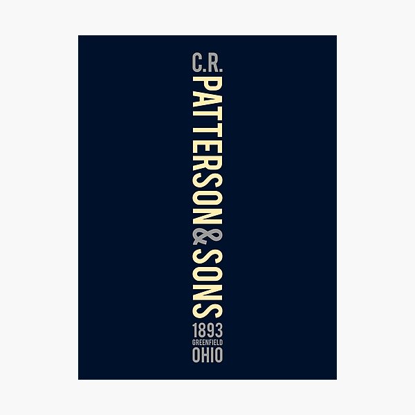 Item preview, C.R. Patterson & Sons 1893 Greenfield Ohio - Cream / Grey / Dark Blue Background designed and sold by PEK1787.