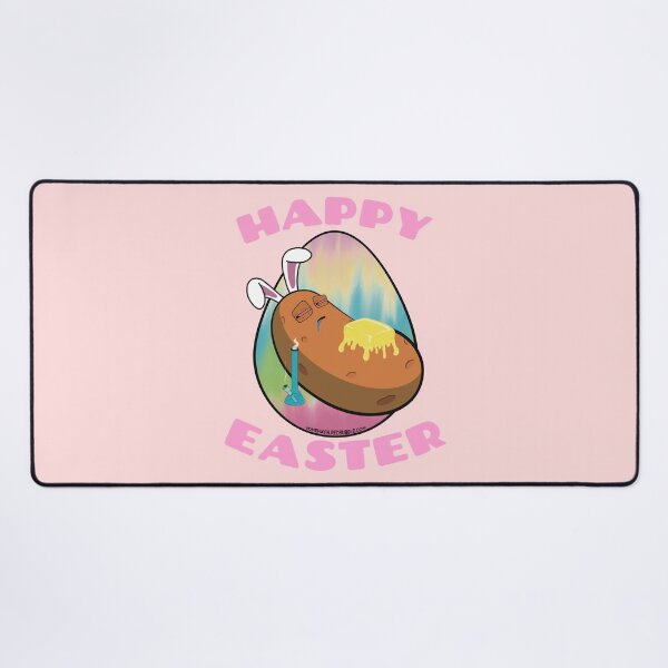 Item preview, Happy Easter-Funny Stoner Cartoon-Baked Potato Smoking Weed From A Bong-Tie Dye Easter Egg designed and sold by YomeHayin.