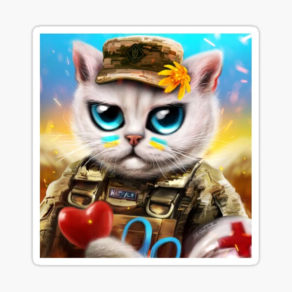 Item preview, Ukrainian Army medic cat designed and sold by MaryshaArt.