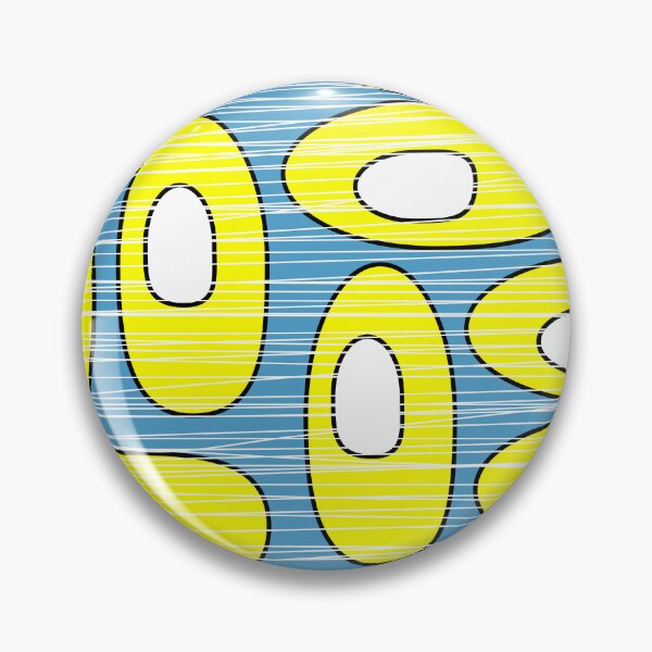 Item preview, Bright Yellow Mid Century Modern Shapes on Turquoise  designed and sold by LisWilliams.