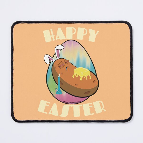 Item preview, Happy Easter-Funny Stoner Cartoon-Baked Potato Smoking Weed From A Bong-Tie Dye Easter Egg designed and sold by YomeHayin.