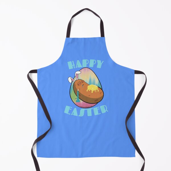 Item preview, Happy Easter-Funny Stoner Cartoon-Baked Potato Smoking Weed From A Bong-Tie Dye Easter Egg designed and sold by YomeHayin.