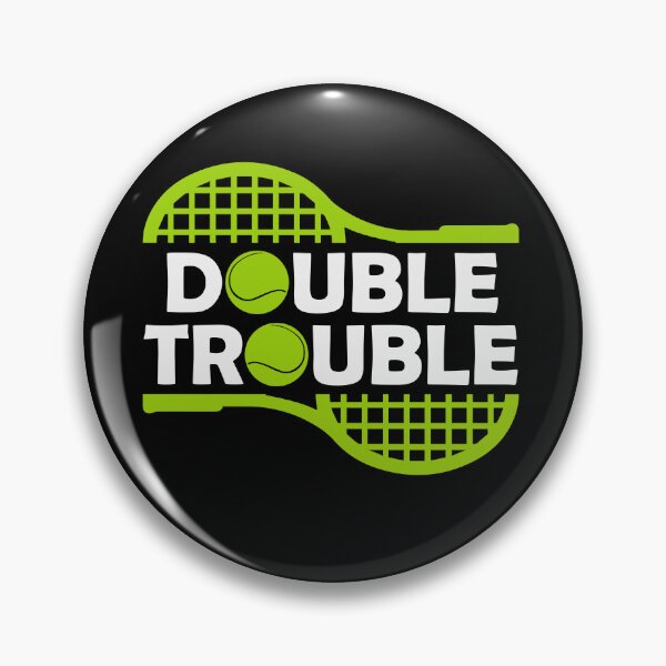 Item preview, Double Trouble Funny Tennis Player Coach designed and sold by AlexaTees.