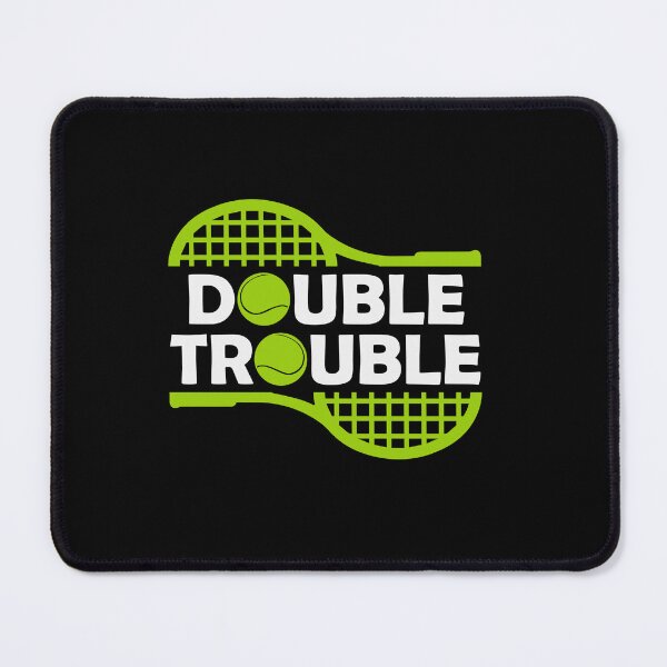 Item preview, Double Trouble Funny Tennis Player Coach designed and sold by AlexaTees.
