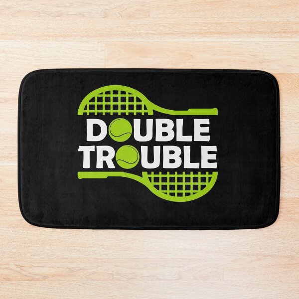 Item preview, Double Trouble Funny Tennis Player Coach designed and sold by AlexaTees.