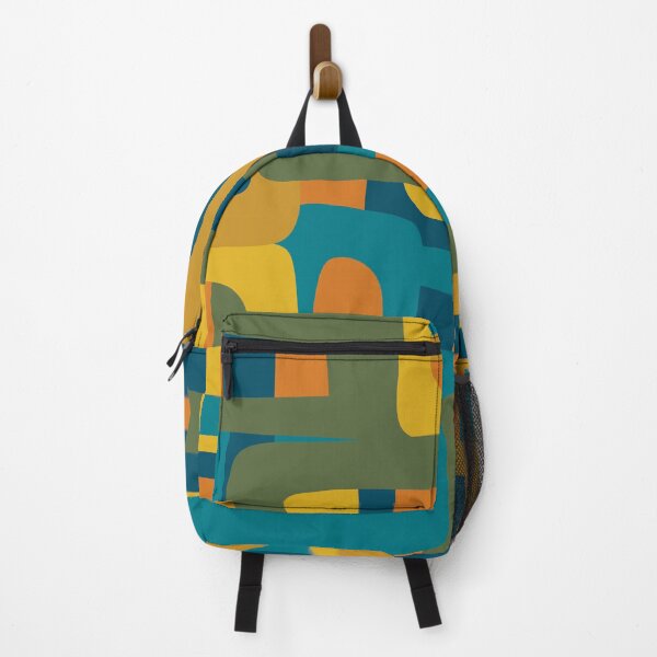 Item preview, Bo Kaap Abstract Pattern in Moroccan Teal Ochre Olive Orange Mustard designed and sold by kierkegaard.