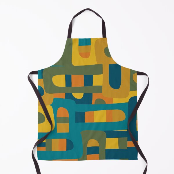 Item preview, Bo Kaap Abstract Pattern in Moroccan Teal Ochre Olive Orange Mustard designed and sold by kierkegaard.