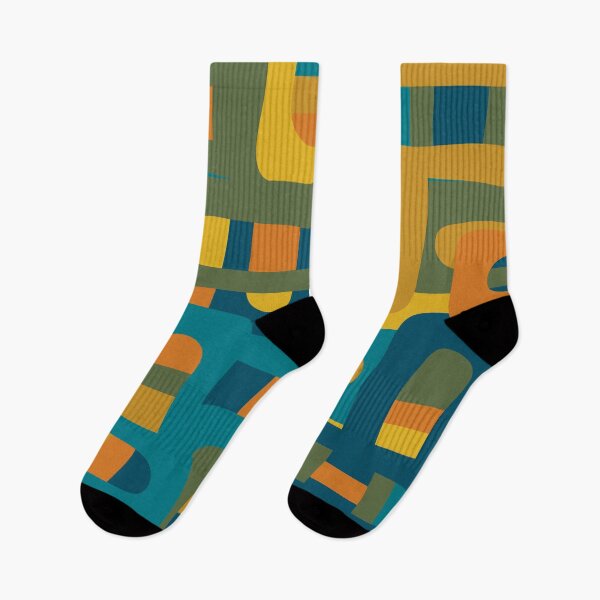 Item preview, Bo Kaap Abstract Pattern in Moroccan Teal Ochre Olive Orange Mustard designed and sold by kierkegaard.