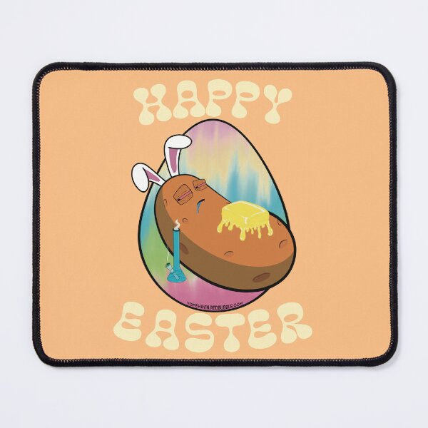 Item preview, Happy Easter-Funny Stoner Cartoon-Baked Potato Smoking Weed From A Bong-Tie Dye Easter Egg designed and sold by YomeHayin.