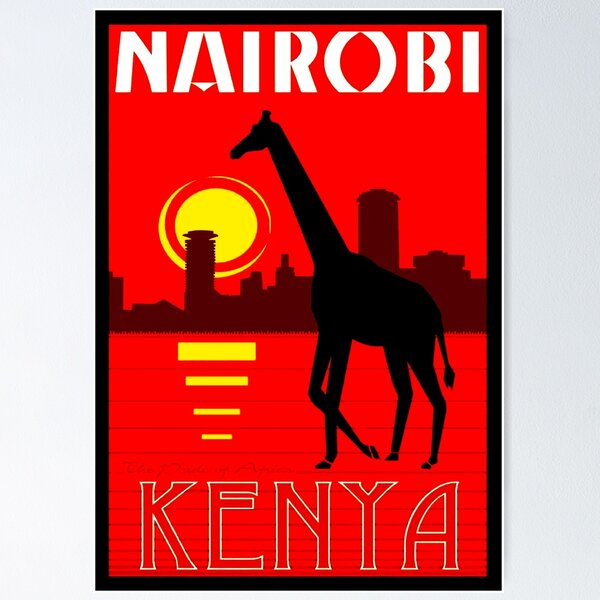 Item preview, NAIROBI : Vintage Kenya Tourism Advertising Print designed and sold by posterbobs.
