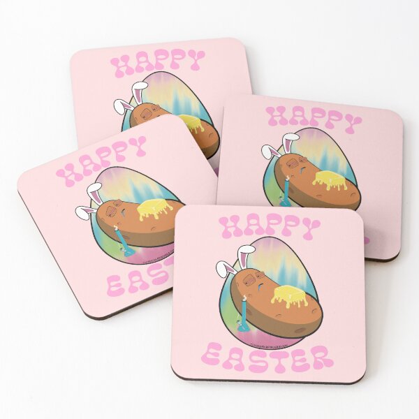 Item preview, Happy Easter-Funny Stoner Cartoon-Baked Potato Smoking Weed From A Bong-Tie Dye Easter Egg designed and sold by YomeHayin.