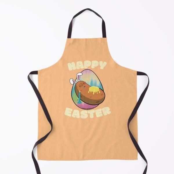 Item preview, Happy Easter-Funny Stoner Cartoon-Baked Potato Smoking Weed From A Bong-Tie Dye Easter Egg designed and sold by YomeHayin.